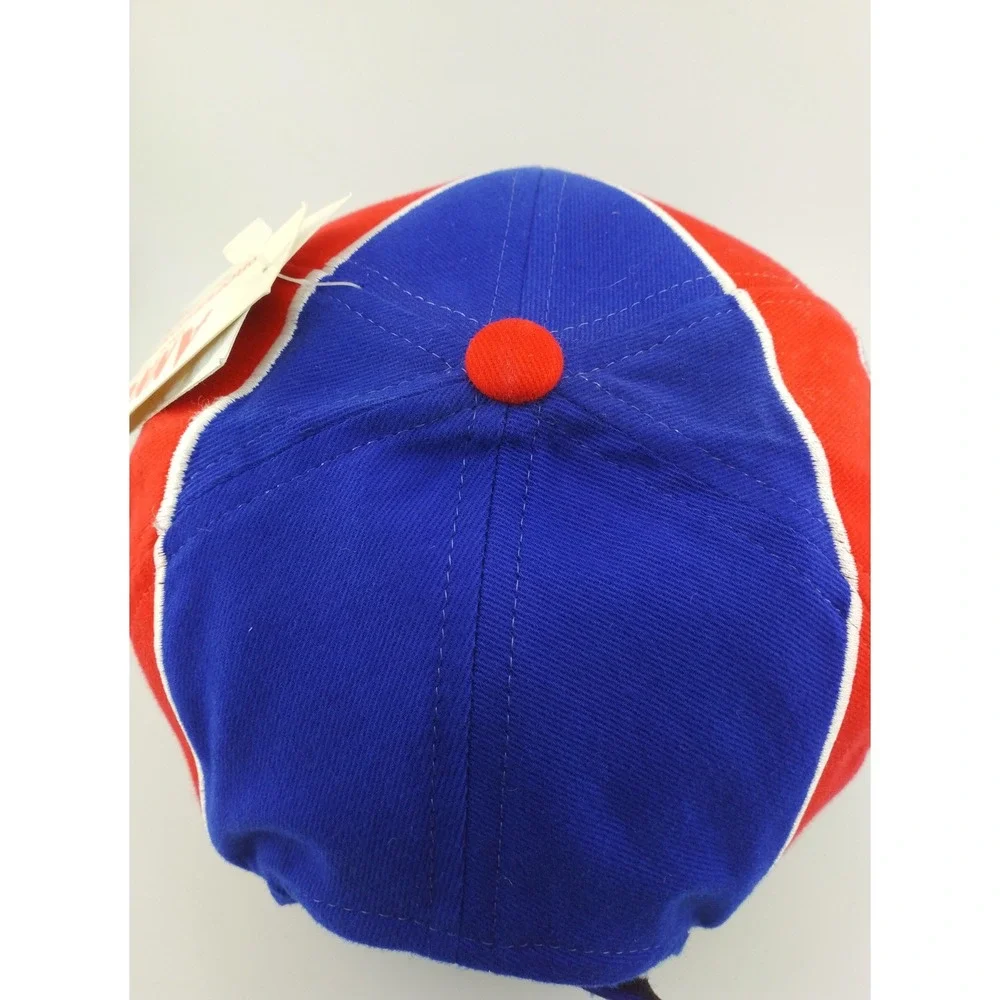 Vintage Annco Buffalo Bills NFL Cap Mens Blue Red Logo Geometric Strapback Hat